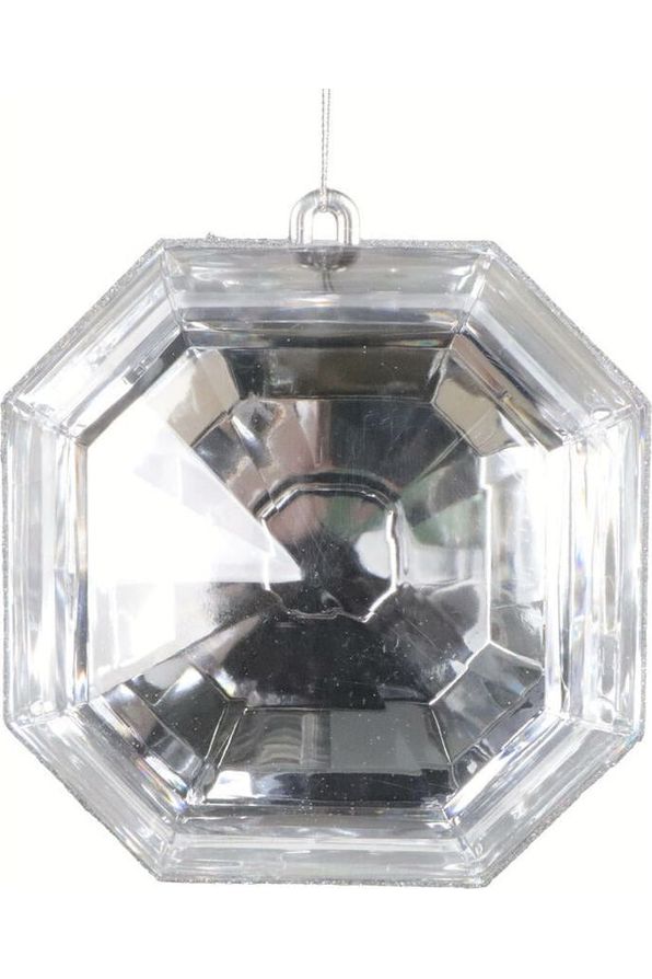 6" Acrylic Square Jewel Ornament: Clear - Michelle's aDOORable Creations - Holiday Ornaments