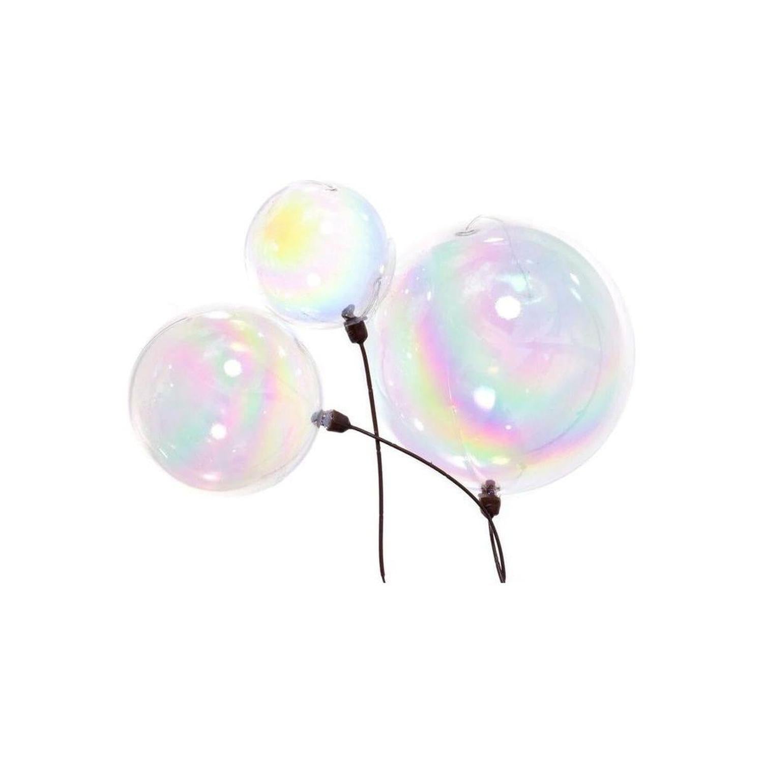6' Clear Iridescent Branch Ball Wire Garland