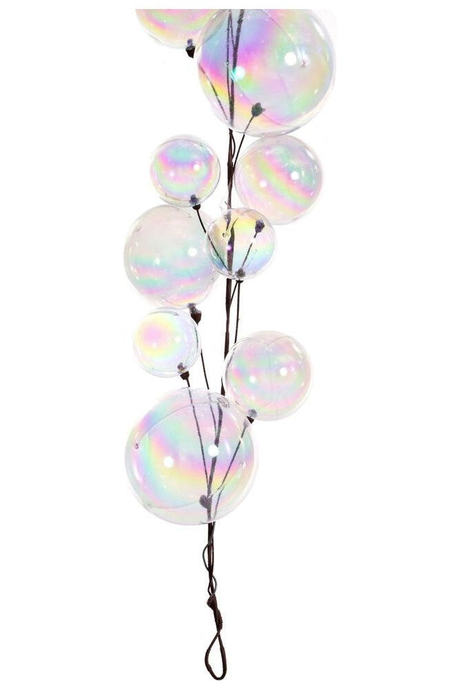 6' Clear Iridescent Branch Ball Wire Garland - Michelle's aDOORable Creations - Garland
