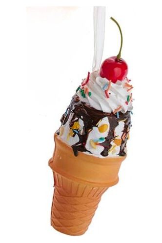 6" Foam Ice Cream Cone Ornaments - Michelle's aDOORable Creations - Holiday Ornaments