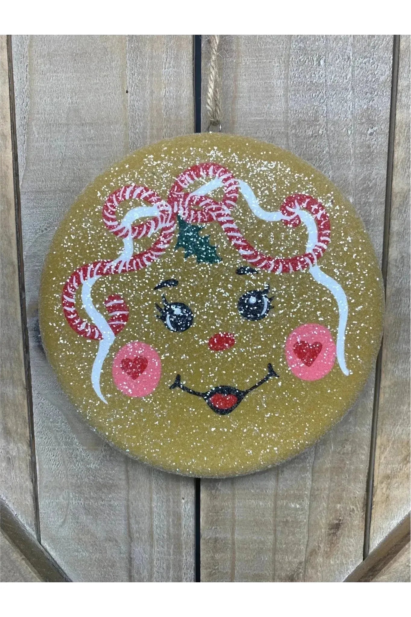 Shop For 6" Gingerbread Disc Ornament at Michelle's aDOORable Creations