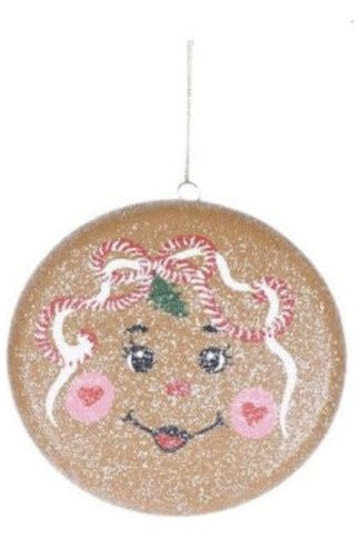 6" Gingerbread Disc Ornament - Michelle's aDOORable Creations - Holiday Ornaments
