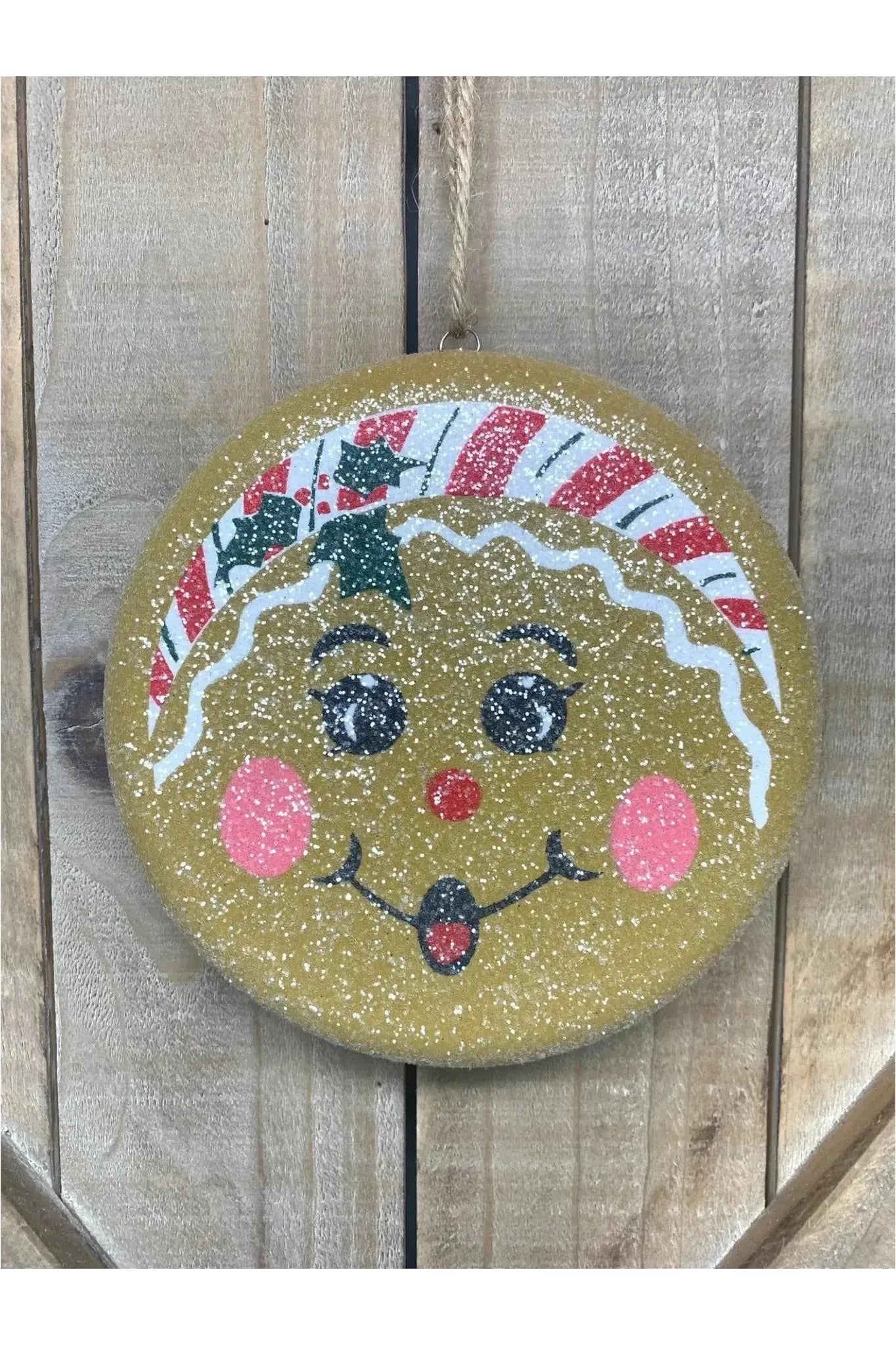 Shop For 6" Gingerbread Disc Ornament at Michelle's aDOORable Creations