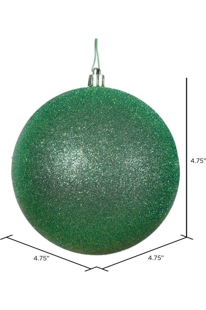 Shop For 6" Green Ornament Ball: Glitter N591504DG