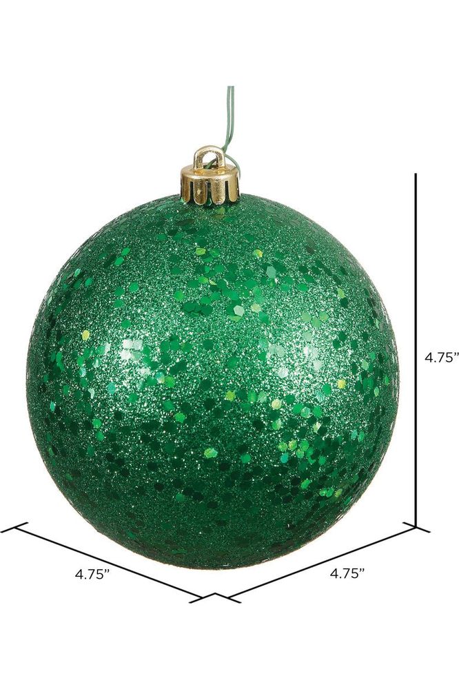 6" Green Ornament Ball: Sequin - Michelle's aDOORable Creations - Holiday Ornaments