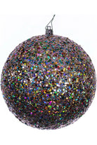 6" Multi-color Sequin Glitter Ball Ornament (Set of 4) - Michelle's aDOORable Creations - Holiday Ornaments