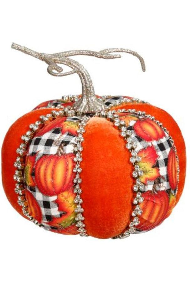 Shop For 6" Orange Velvet Pumpkin: Check 39-135226