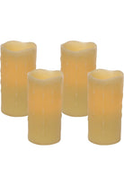 6" Prelit LED Simplux Dripping Wax Flameless Pillar Candle (Set of 4) - Michelle's aDOORable Creations - Seasonal & Holiday Decorations