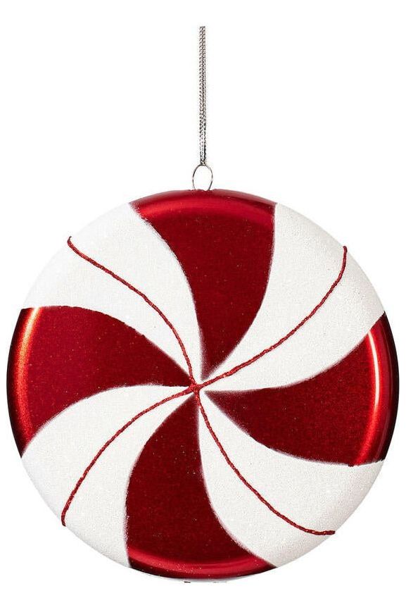 Shop For 6" Red-White Swirl Flat Candy Christmas Ornament M153303