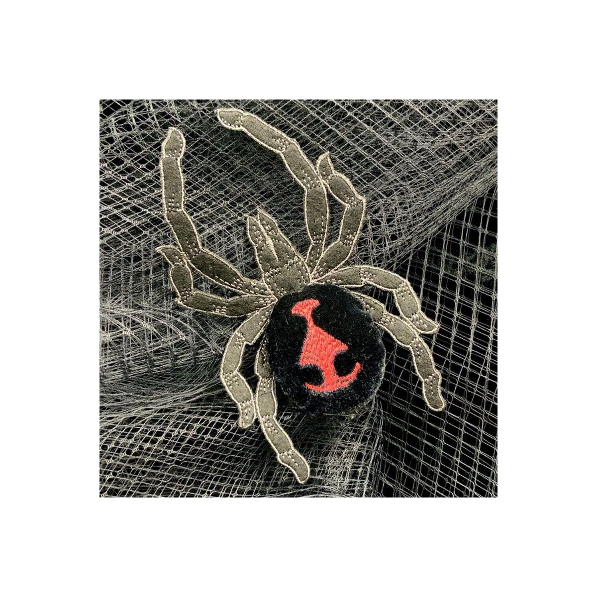 Shop For 6" Velvet Spider Clip: Black/Red at Michelle's aDOORable Creations