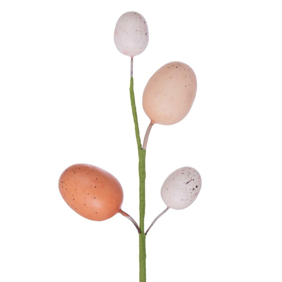 Shop For 60" Artificial Coral/White Easter Eggs Garland at Michelle's aDOORable Creations
