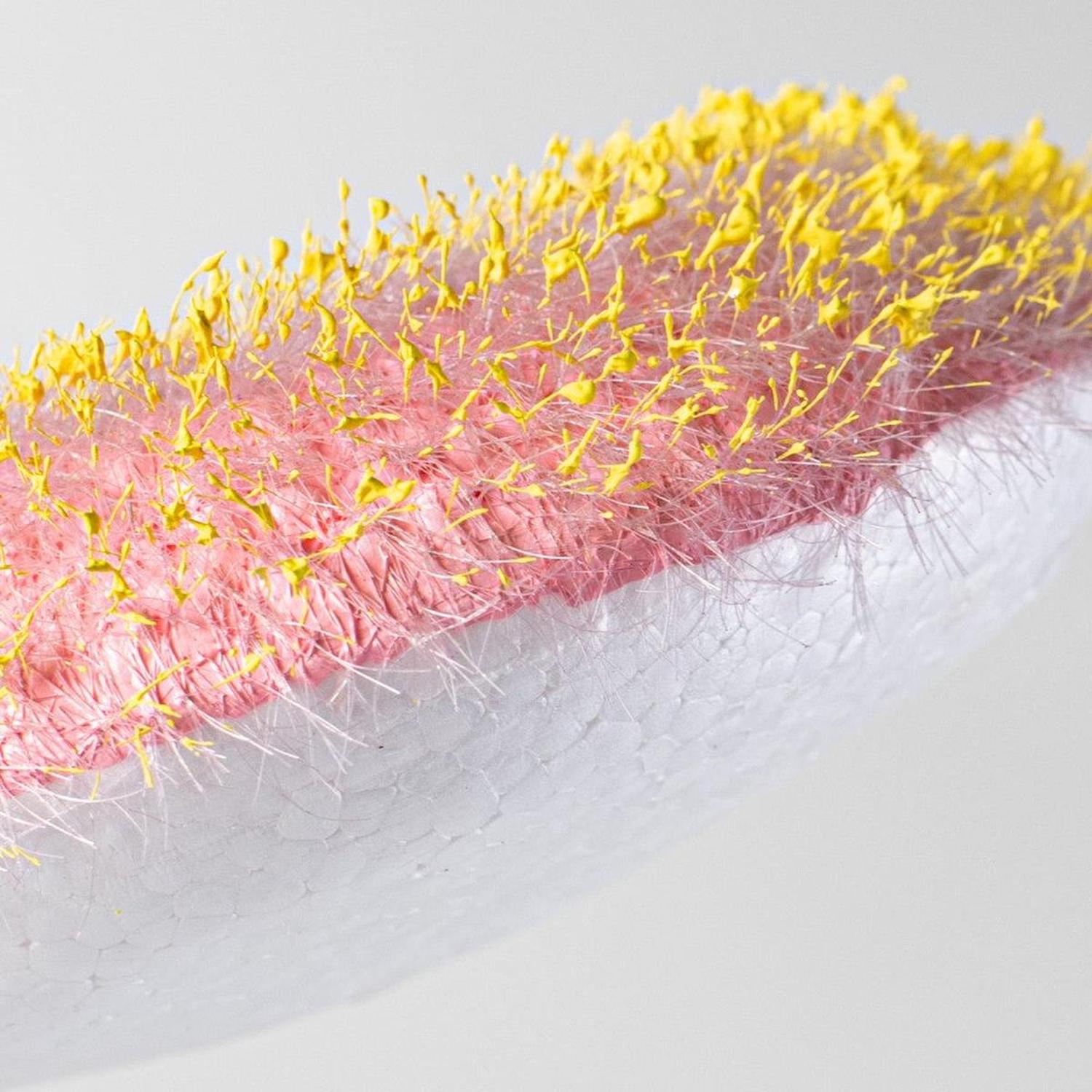 6.25" Flower Head Center: Pink/Yellow