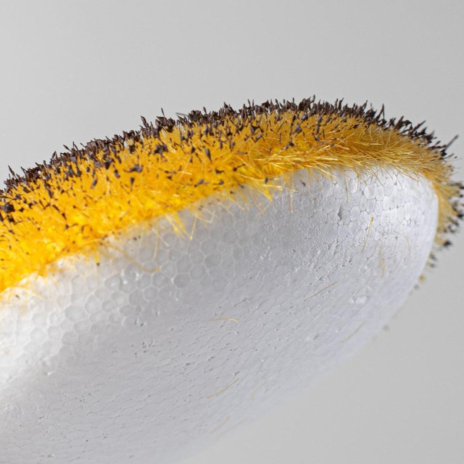 6.25" Flower Head Center: Yellow/Brown