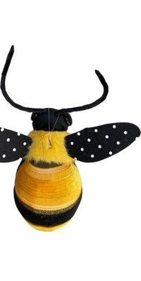 6.25" Hanging Fabric Bumblebee - Michelle's aDOORable Creations - Holiday Ornaments