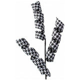 24" Houndstooth Curly Pick: Black/White