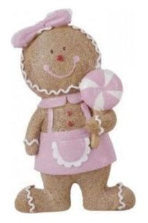 6.5" Resin Gingerbread Ornament: Pastel - Michelle's aDOORable Creations - Holiday Ornaments