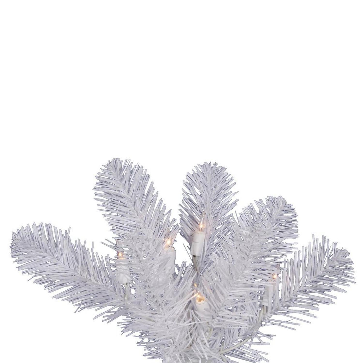 6.5' White Salem Pencil Pine Artificial Christmas Tree with 250 Clear Lights