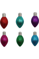 Shop For 7" Glitter Lightbulb Ornament MTX70543AQUA