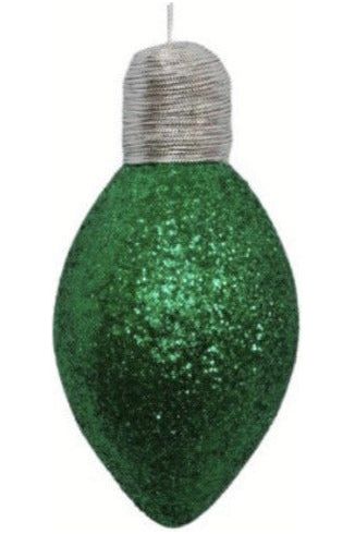 Shop For 7" Glitter Lightbulb Ornament MTX70543GREEN