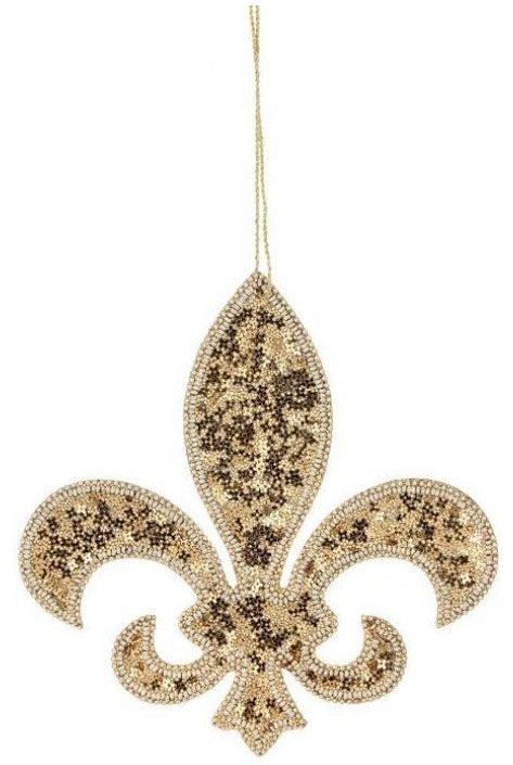 7" Jeweled Glitter Fleur De Lis Ornament - Michelle's aDOORable Creations - Holiday Ornaments