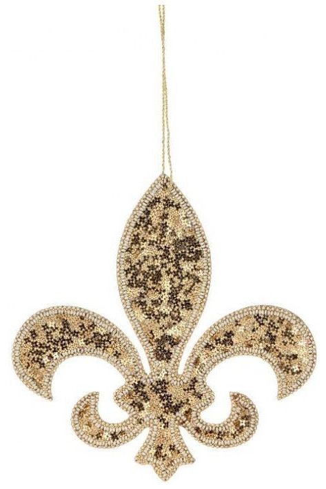 7" Jeweled Glitter Fleur De Lis Ornament - Michelle's aDOORable Creations - Holiday Ornaments