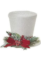 7" RAZ Imports White Top Hat Ornament - Michelle's aDOORable Creations - Holiday Ornaments