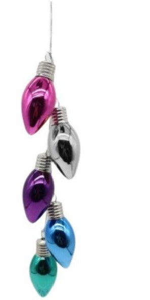 7" Retro Bulb Drop Ornament: Bright - Michelle's aDOORable Creations - Holiday Ornaments