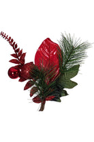 72" Merry Red Poinsettia Decorated Garland - Michelle's aDOORable Creations - Garland