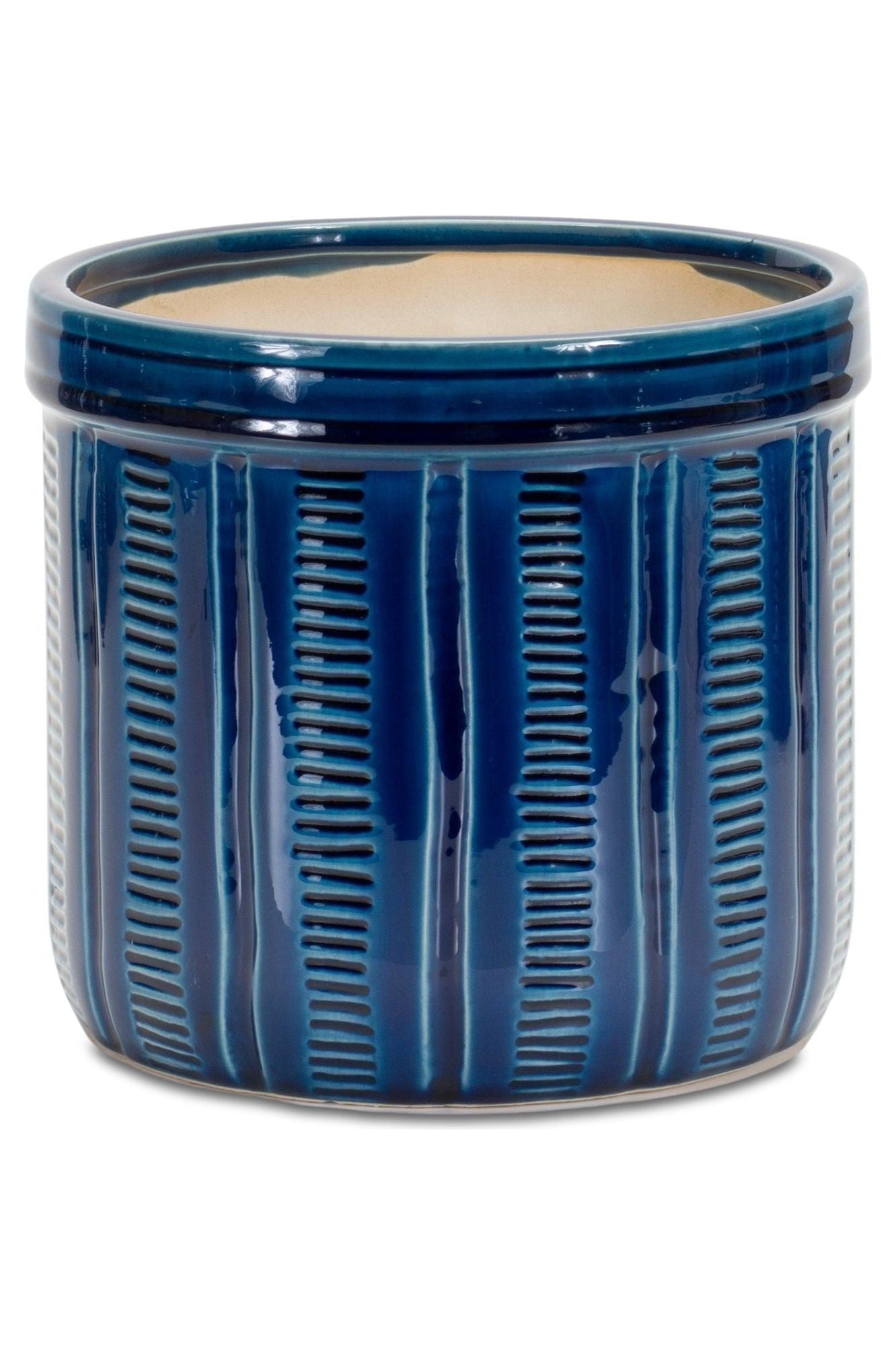 Shop For 7.25" Blue Abstract Planter Pots (Set of 3) at Michelle's aDOORable Creations