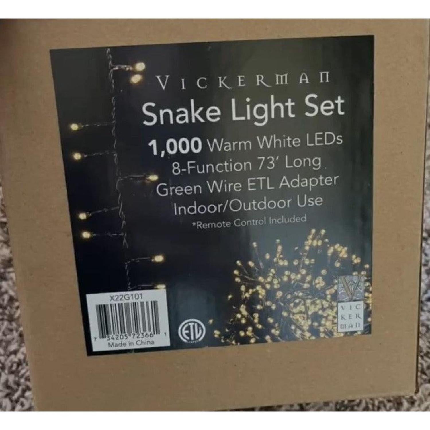 73' Green Wire Snake Lights: Mulit Color Lights