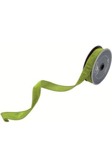 .75" Velvet Luster Ribbon: Lime Green (10 Yards) - Michelle's aDOORable Creations - Wired Edge Ribbon