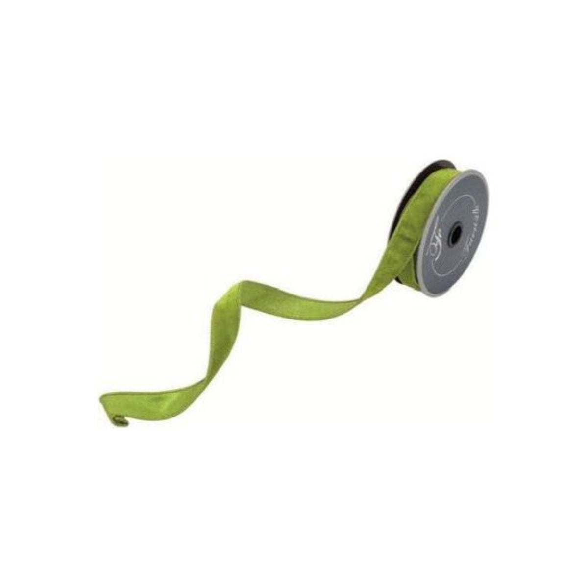 Shop For .75" Velvet Luster Ribbon: Lime Green (10 Yards) at Michelle's aDOORable Creations