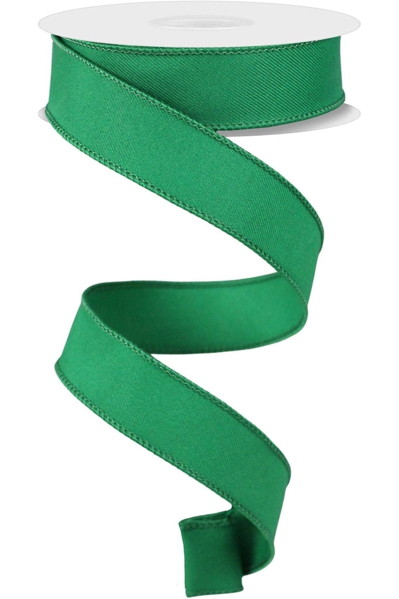 Shop For 7/8" Diagonal Weave Ribbon: Emerald Green (10 Yards) at Michelle's aDOORable Creations