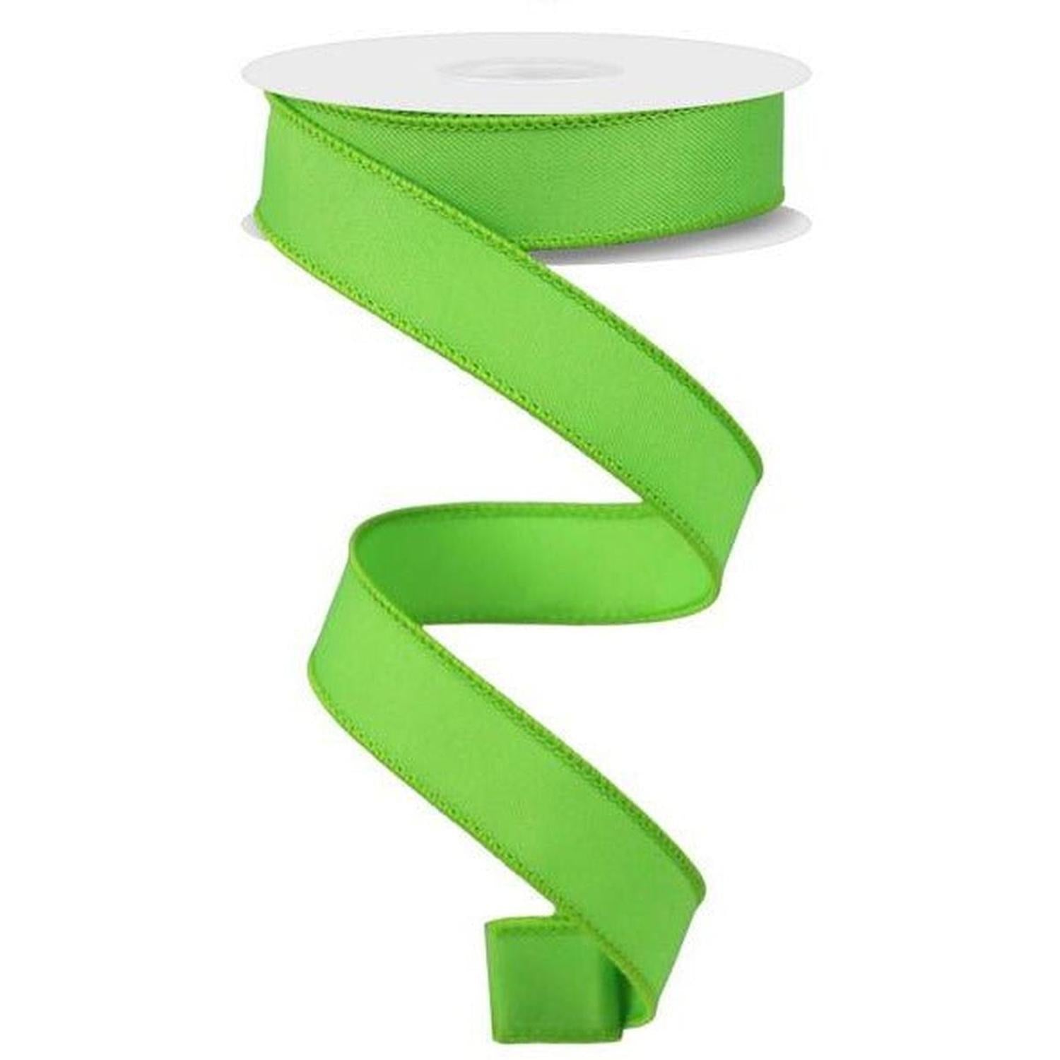 Shop For 7/8" Diagonal Weave Ribbon: Lime Green (10 Yards) at Michelle's aDOORable Creations