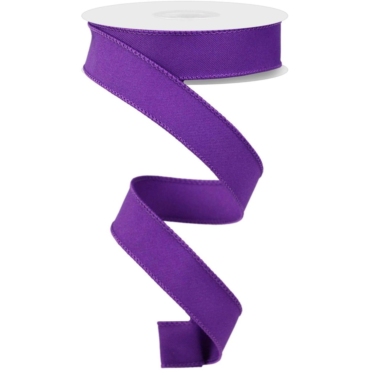 7/8" Diagonal Weave Ribbon: Purple (10 Yards)