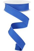 7/8" Diagonal Weave Ribbon: Royal Blue (10 Yards) - Michelle's aDOORable Creations - Wired Edge Ribbon