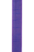 7/8" Dupioni Ribbon: Purple (10 Yards) - Michelle's aDOORable Creations - Wired Edge Ribbon
