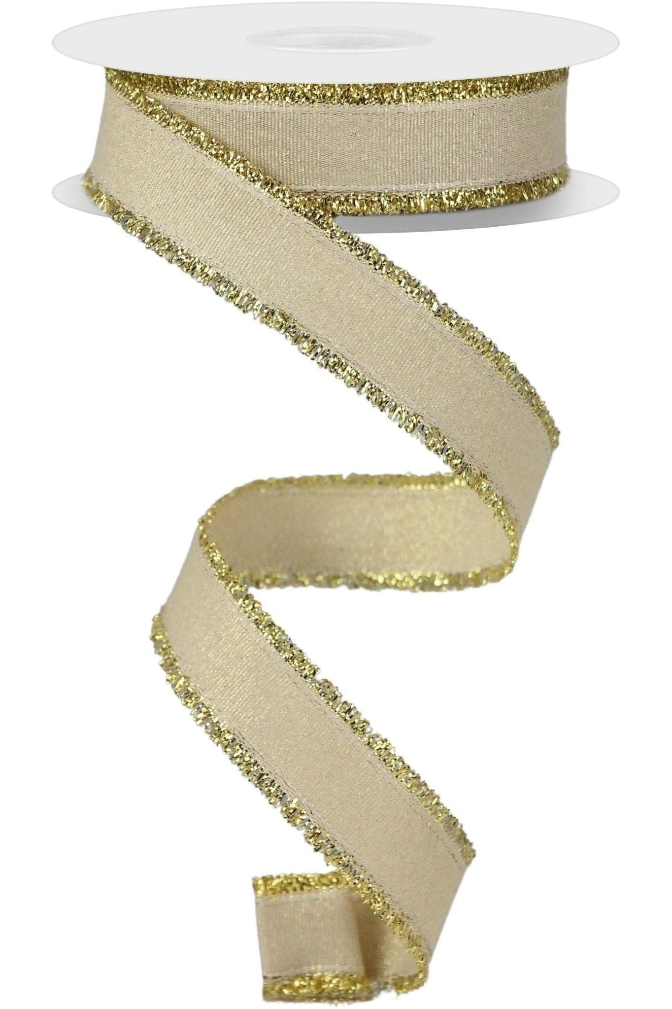 Shop For 7/8" Fuzzy Edge Ribbon: Gold (10 Yards) at Michelle's aDOORable Creations