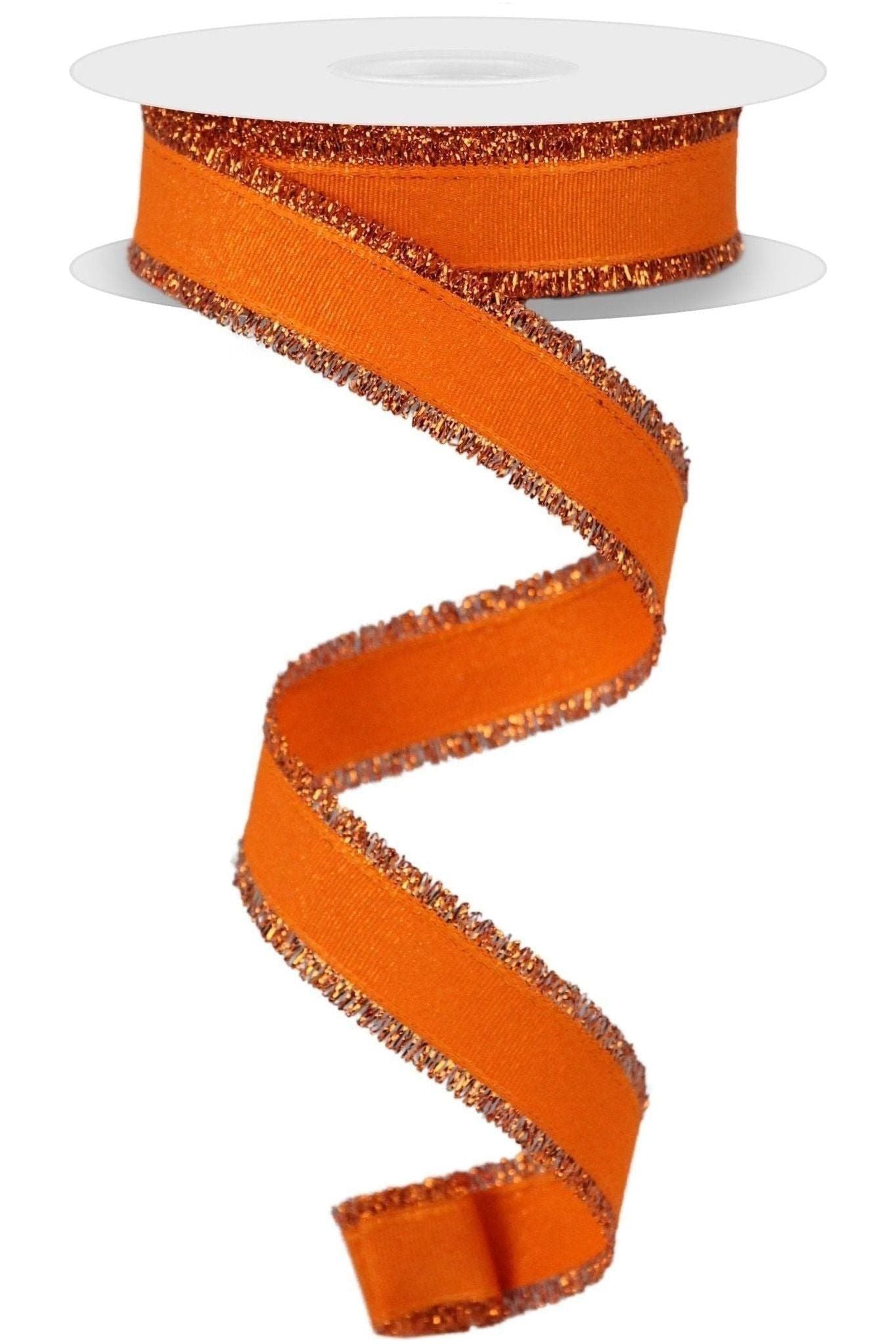 Shop For 7/8" Fuzzy Edge Ribbon: Orange (10 Yards) at Michelle's aDOORable Creations