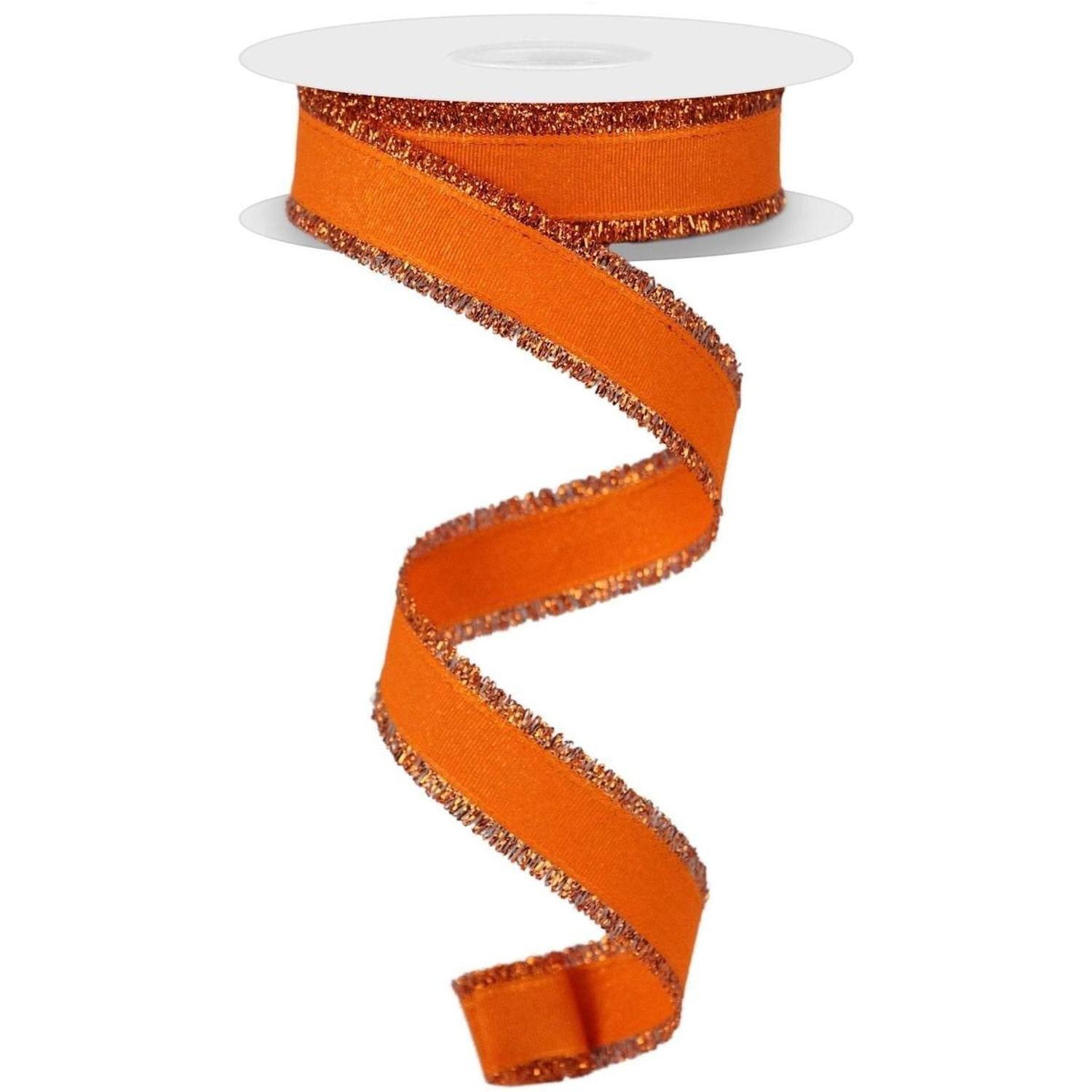 Shop For 7/8" Fuzzy Edge Ribbon: Orange (10 Yards) at Michelle's aDOORable Creations