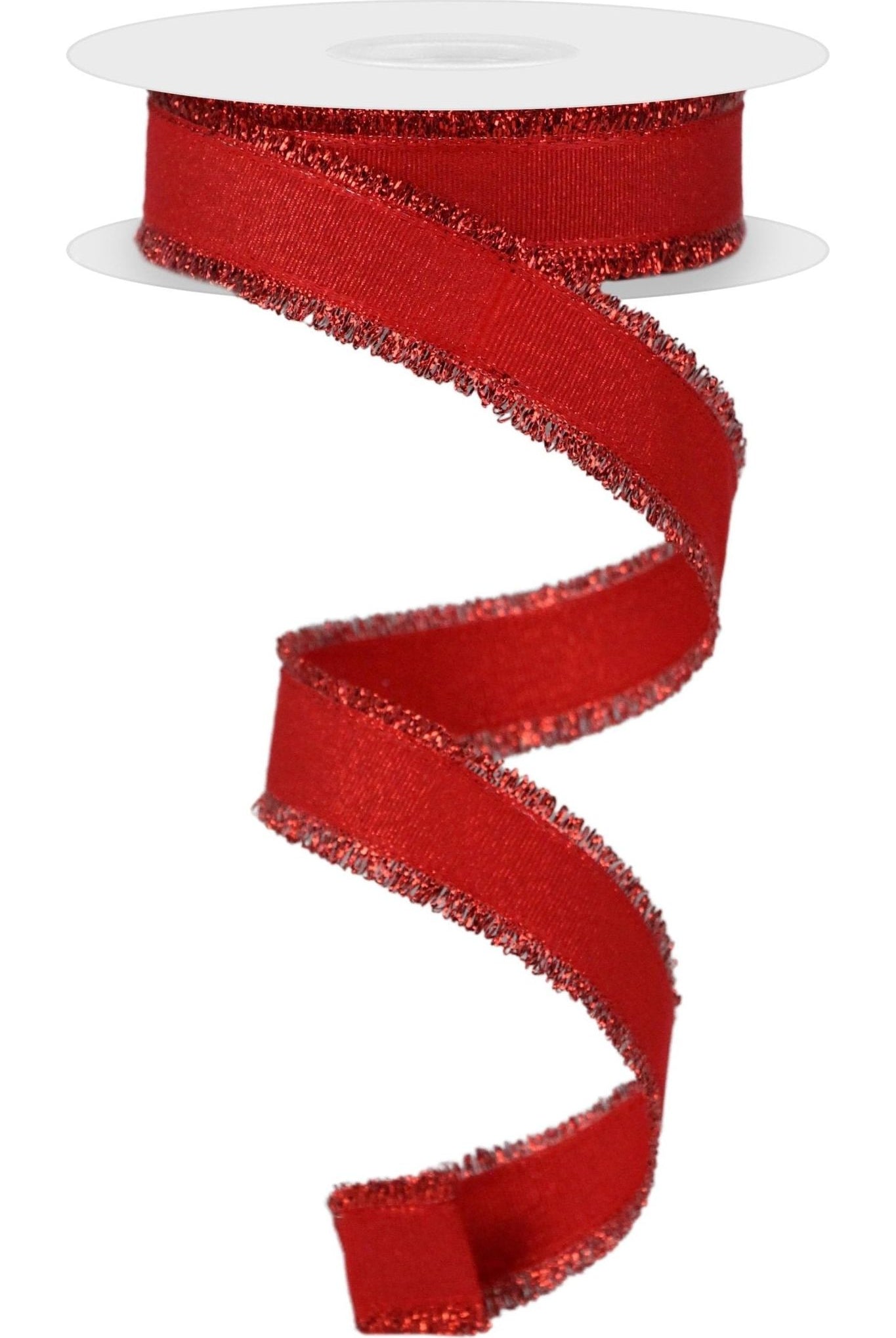 Shop For 7/8" Fuzzy Edge Ribbon: Red (10 Yards) RN587924
