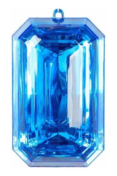 8" Acrylic Rectangle Jewel Ornament: Blue - Michelle's aDOORable Creations - Holiday Ornaments