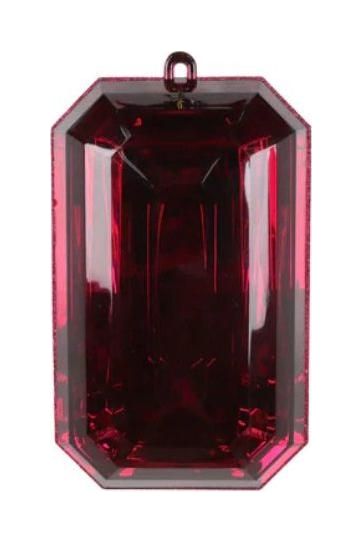 Shop For 8" Acrylic Rectangle Jewel Ornament: Burgundy at Michelle's aDOORable Creations