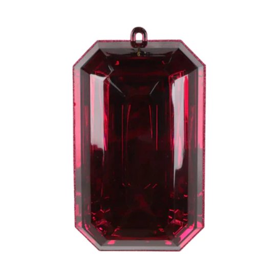 Shop For 8" Acrylic Rectangle Jewel Ornament: Burgundy at Michelle's aDOORable Creations