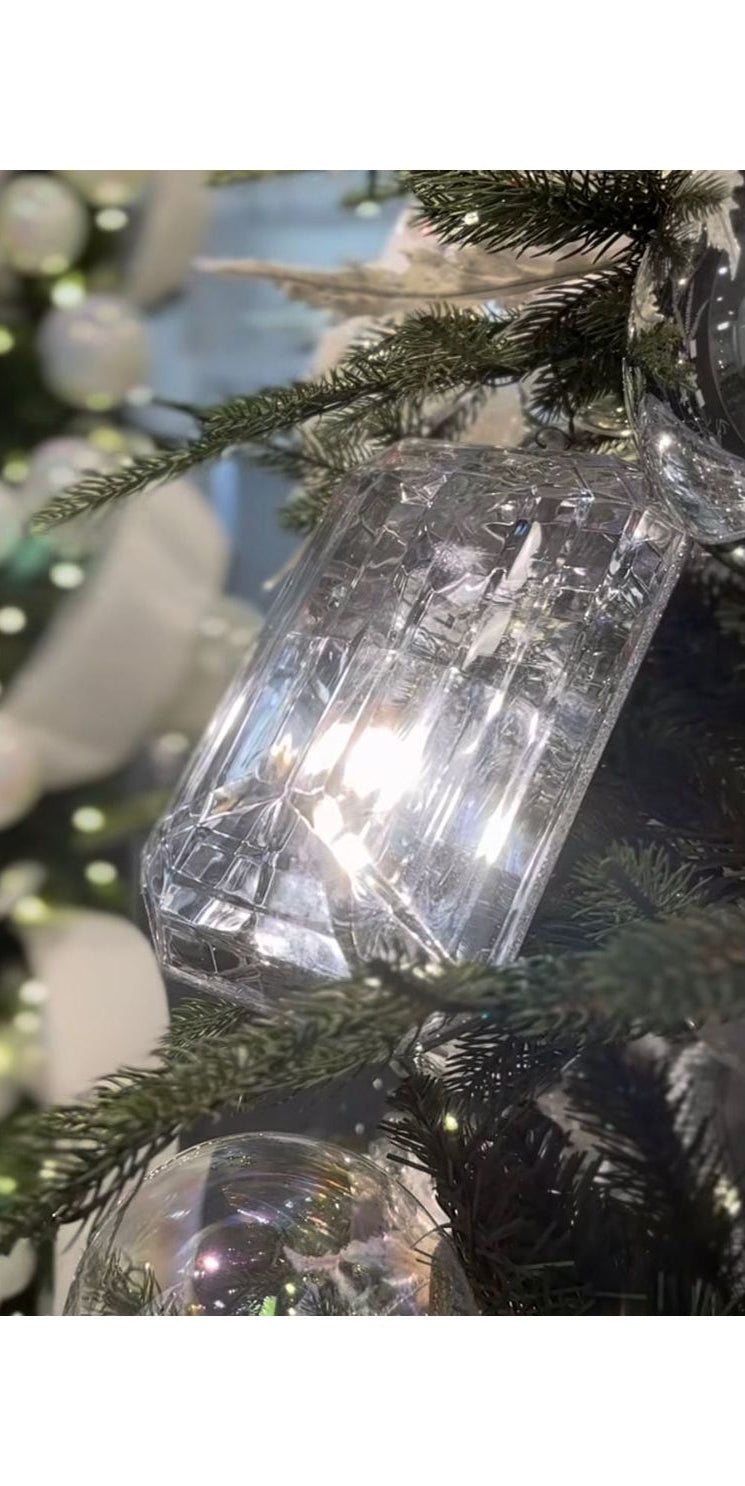 8" Acrylic Rectangle Jewel Ornament: Clear - Michelle's aDOORable Creations - Holiday Ornaments