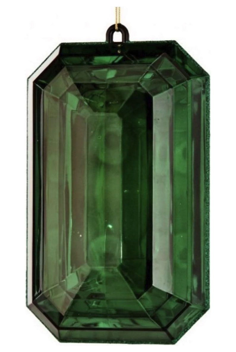 Shop For 8" Acrylic Rectangle Jewel Ornament: Emerald Green CX946-55