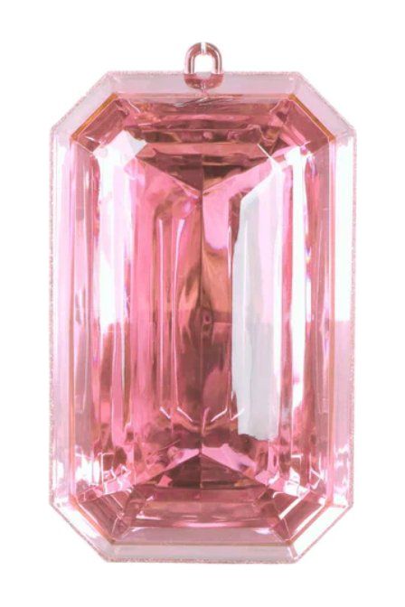 Shop For 8" Acrylic Rectangle Jewel Ornament: Light Pink CX946-22