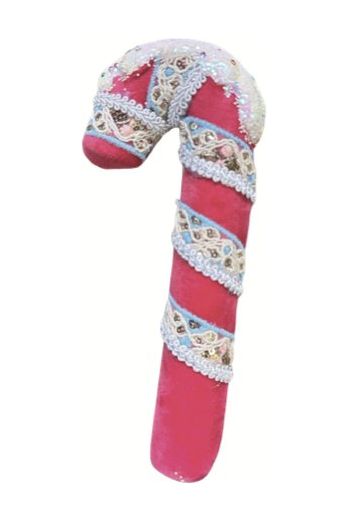 Shop For 8" Candy Cane Lace Ornament: Hot Pink 08-08857