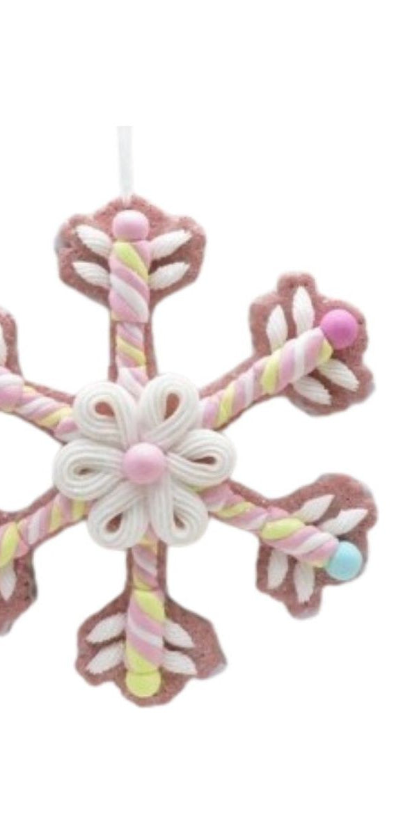 8" Claydough Candy Snowflake Ornament - Michelle's aDOORable Creations - Holiday Ornaments