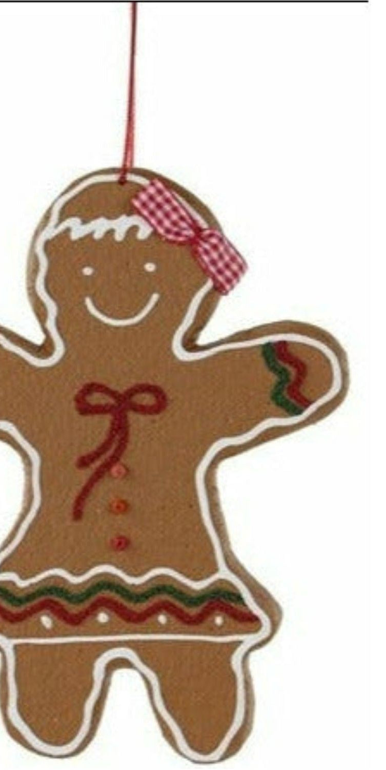 8" Gingerbread Ornament - Michelle's aDOORable Creations - Holiday Ornaments